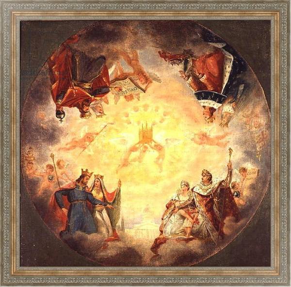 Постер Glory of St. Genevieve, study for the cupola of the Pantheon, c.1812 с типом исполнения На холсте в раме в багетной раме 484.M48.310