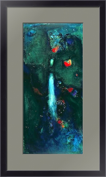 Постер Green Waterfall с типом исполнения Под стеклом в багетной раме 221-01