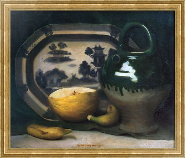 Постер Still life with melon, 1908 с типом исполнения На холсте в раме в багетной раме NA033.1.051