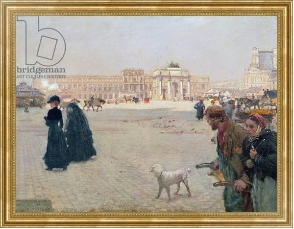 Постер La Place du Carrousel, Paris: The Ruins of the Tuileries, 1882 с типом исполнения На холсте в раме в багетной раме NA033.1.051