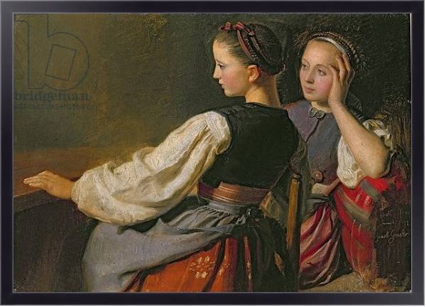 Постер A Girl from Probsteier, 1844 с типом исполнения На холсте в раме в багетной раме 221-01