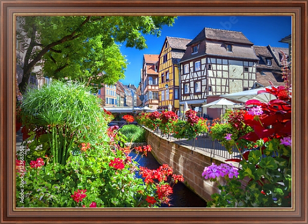 Постер Город Кольмар, Эльзас, Франция с типом исполнения На холсте в раме в багетной раме 35-M719P-83