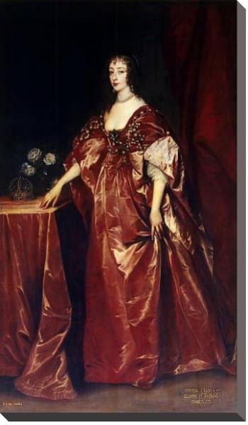 Постер Портрет королевы Генриетты-Марии с типом исполнения На холсте без рамы