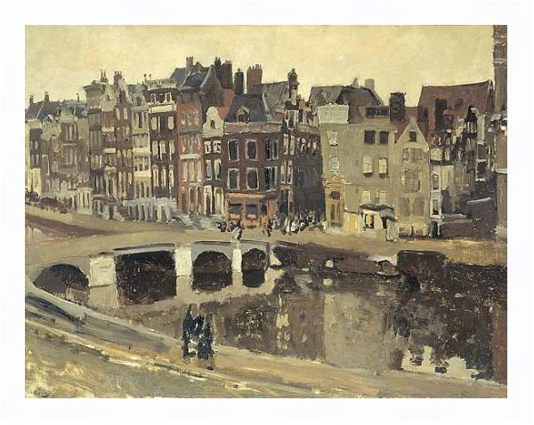 Постер Het Rokin te Amsterdam с типом исполнения На холсте в раме в багетной раме 221-03