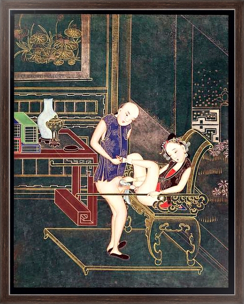 Постер Erotic Scene 5 с типом исполнения На холсте в раме в багетной раме 221-02