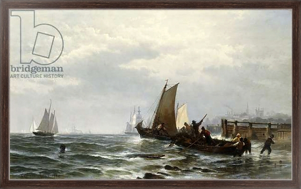 Постер Newcastle on the Delaware, 1872 с типом исполнения На холсте в раме в багетной раме 221-02