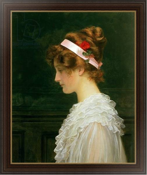 Постер Profile of a young girl с типом исполнения На холсте в раме в багетной раме 1.023.151