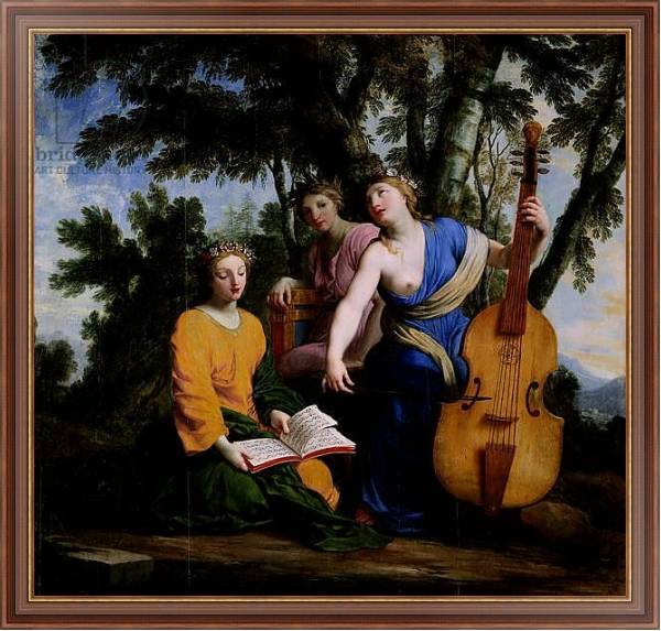 Постер The Muses Melpomene, Erato and Polymnia, 1652-55 с типом исполнения На холсте в раме в багетной раме 35-M719P-83