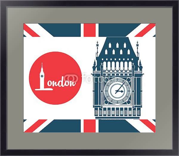 Постер Лондон 14 с типом исполнения Под стеклом в багетной раме 221-01