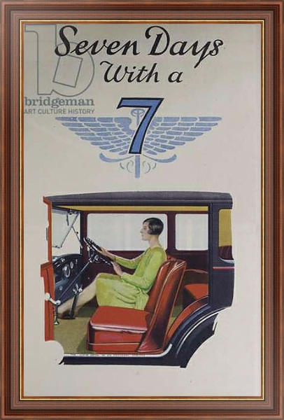 Постер Austin Seven: Seven Days with a 7, 1930 с типом исполнения На холсте в раме в багетной раме 35-M719P-83
