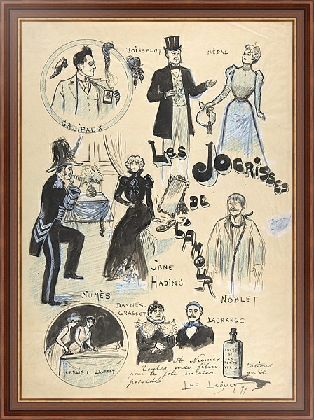 Постер Les Jocrisses de L’Amour с типом исполнения На холсте в раме в багетной раме 35-M719P-83