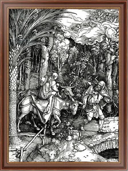 Постер The Flight into Egypt, from the 'Life of the Virgin' series, published in 1511 с типом исполнения На холсте в раме в багетной раме 35-M719P-83