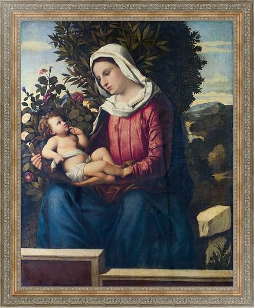 Постер Дева Мария с младенцем 6 с типом исполнения На холсте в раме в багетной раме 484.M48.310