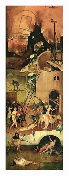 Постер The Haywain: right wing of the triptych depicting Hell, c.1500 2 с типом исполнения На холсте в раме в багетной раме 221-03
