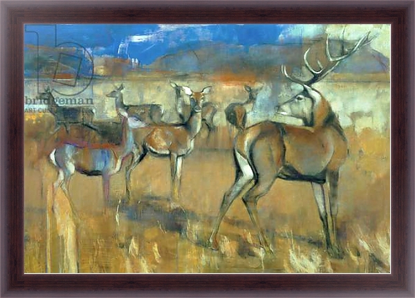 Постер Gathering Deer, 1998 с типом исполнения На холсте в раме в багетной раме 221-01