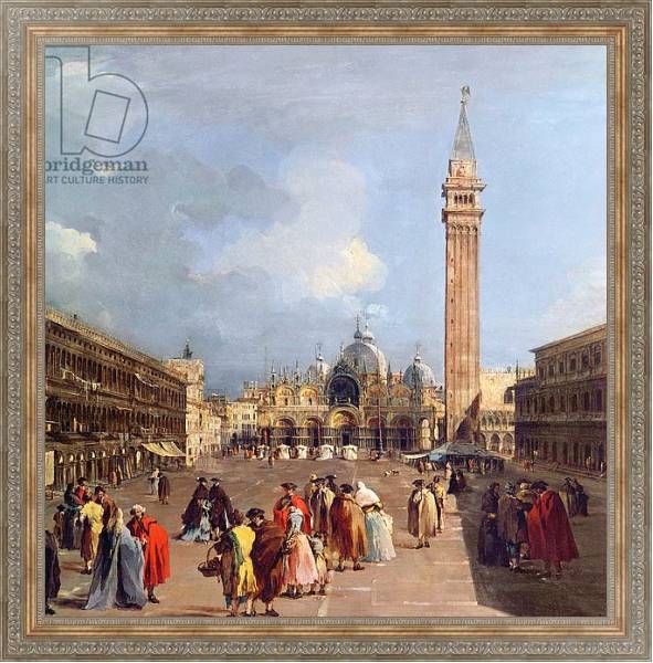 Постер Piazza San Marco, Venice, c.1760 с типом исполнения На холсте в раме в багетной раме 484.M48.310