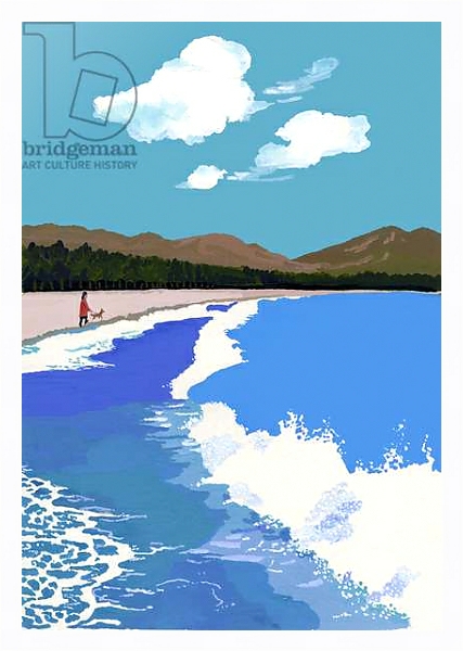 Постер Beach and Pine Forest с типом исполнения На холсте в раме в багетной раме 221-03