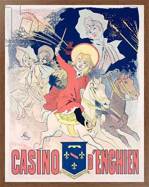 Постер Reproduction of a poster advertising the 'Casino d'Enghien', 1890 с типом исполнения На холсте в раме в багетной раме 1727.4310