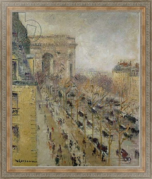 Постер The Arc de Triomphe, 1930 с типом исполнения На холсте в раме в багетной раме 484.M48.310
