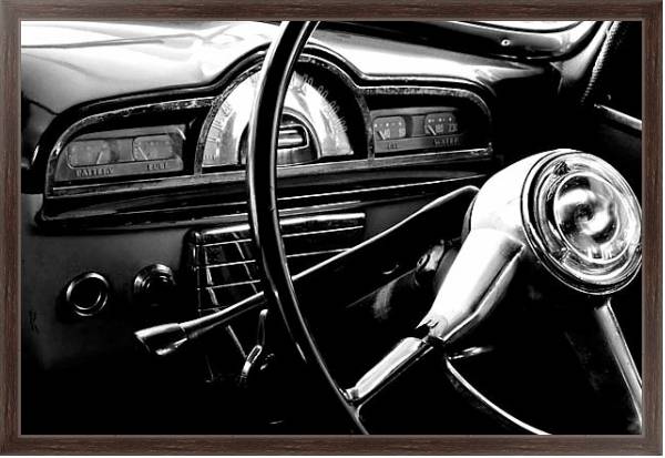 Постер Интерьер авто с типом исполнения На холсте в раме в багетной раме 221-02