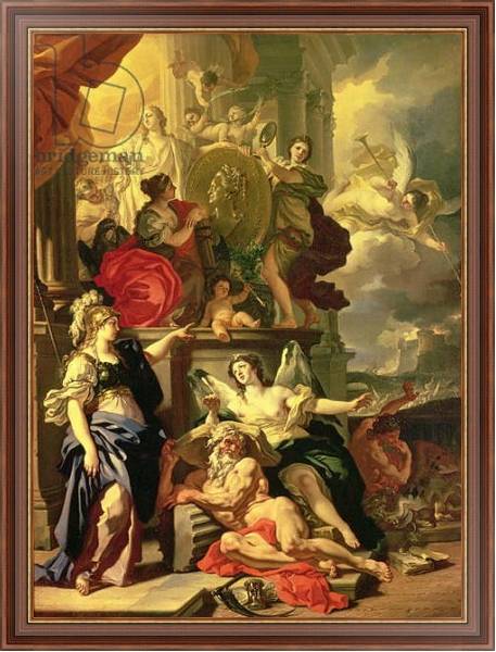 Постер Allegory of a Reign, 1690 с типом исполнения На холсте в раме в багетной раме 35-M719P-83
