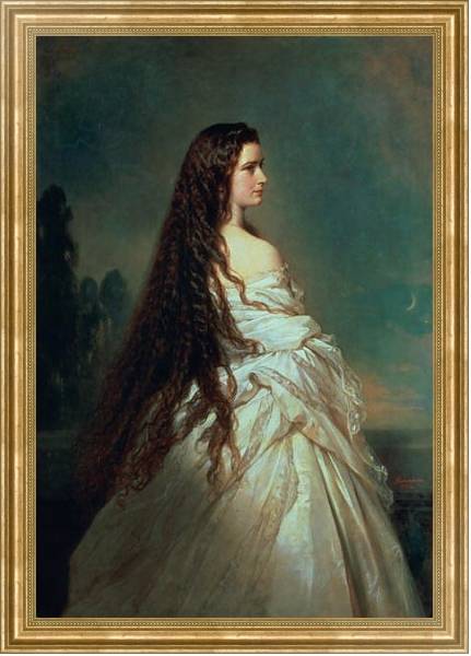 Постер Elizabeth of Bavaria, wife of Emperor Franz Joseph I of Austria с типом исполнения На холсте в раме в багетной раме NA033.1.051