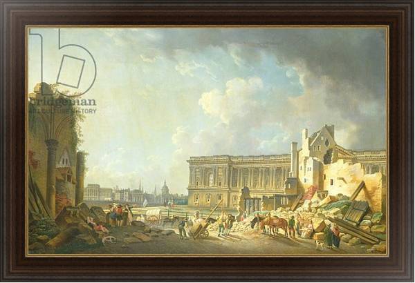 Постер Clearing the Colonnade of the Louvre, 1764 с типом исполнения На холсте в раме в багетной раме 1.023.151