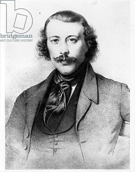 Постер Portrait of Mikhail Aleksandrovich Bakunin 1843 с типом исполнения На холсте без рамы