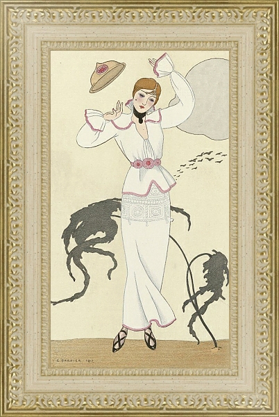 Постер Robe de drap blanc с типом исполнения Акварель в раме в багетной раме 484.M48.725
