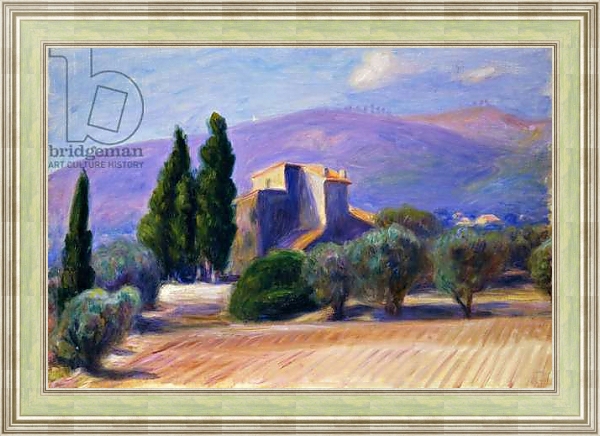 Постер Farm House in Provence, с типом исполнения На холсте в раме в багетной раме NA053.0.113
