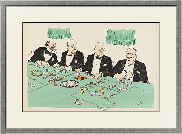 Постер quatre personnages au casino с типом исполнения Под стеклом в багетной раме 1727.2510