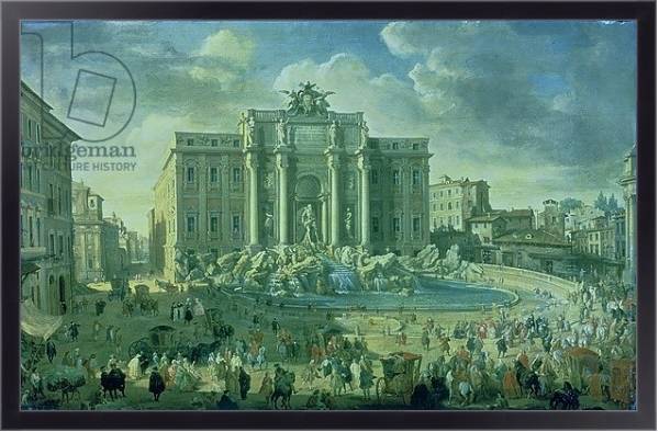 Постер The Trevi Fountain in Rome, 1753-56 с типом исполнения На холсте в раме в багетной раме 221-01