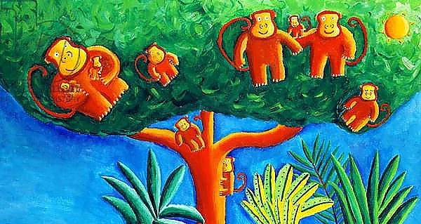 Постер Monkeys in a Tree, 2002 с типом исполнения На холсте без рамы
