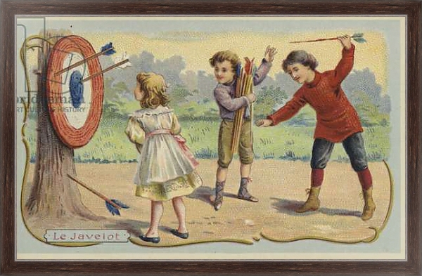 Постер Throwing arrows at a target с типом исполнения На холсте в раме в багетной раме 221-02