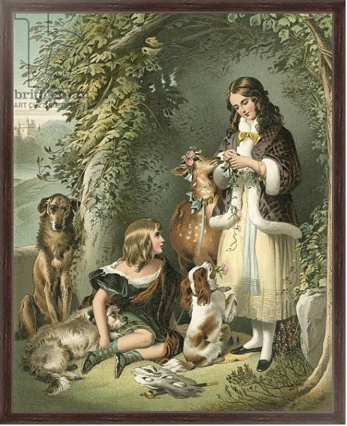 Постер The Marquess of Stafford and the Lady Evelyn Gower с типом исполнения На холсте в раме в багетной раме 221-02