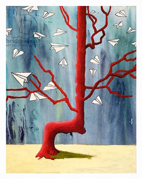 Постер Indian marker tree, 2016, с типом исполнения На холсте в раме в багетной раме 221-03