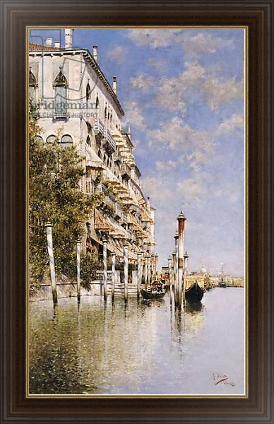 Постер Along the Grand Canal с типом исполнения На холсте в раме в багетной раме 1.023.151