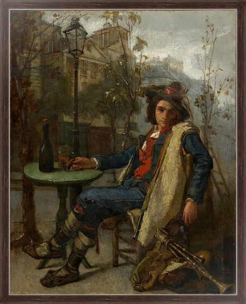 Постер Young Italian Street Musician, c.1877 с типом исполнения На холсте в раме в багетной раме 221-02
