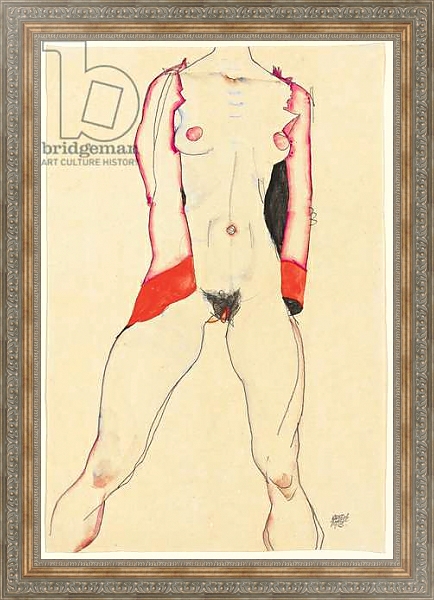 Постер Female Torso; Weiblicher Torso, 1913 с типом исполнения На холсте в раме в багетной раме 484.M48.310