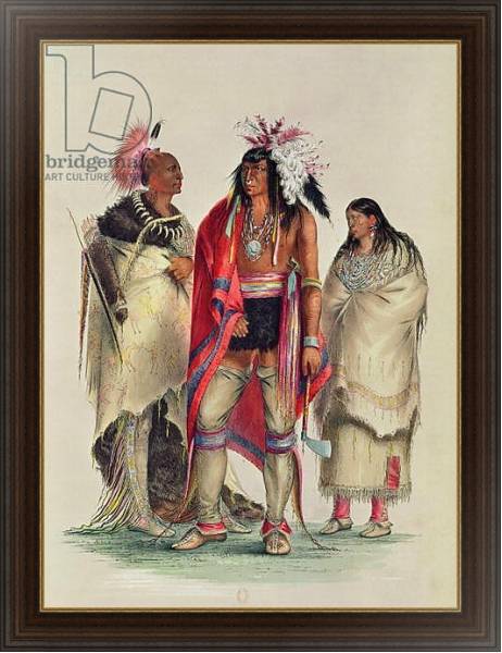 Постер North American Indians, c.1832 с типом исполнения На холсте в раме в багетной раме 1.023.151