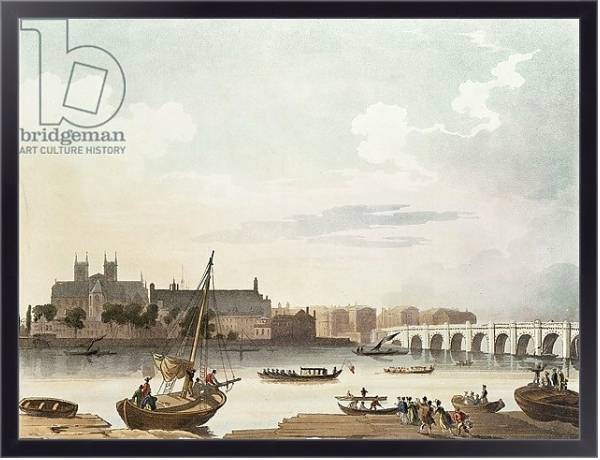 Постер View of Westminster and the Bridge с типом исполнения На холсте в раме в багетной раме 221-01