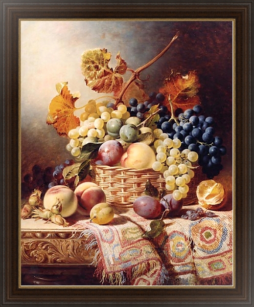 Постер Натюрморт с фруктами с типом исполнения На холсте в раме в багетной раме 1.023.151