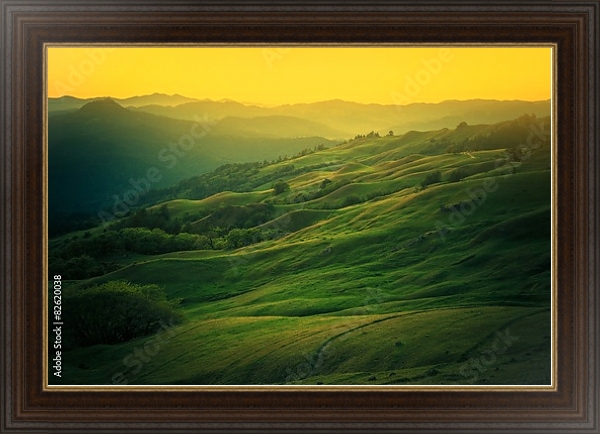 Постер Пейзаж Северной Калифорнии  с типом исполнения На холсте в раме в багетной раме 1.023.151