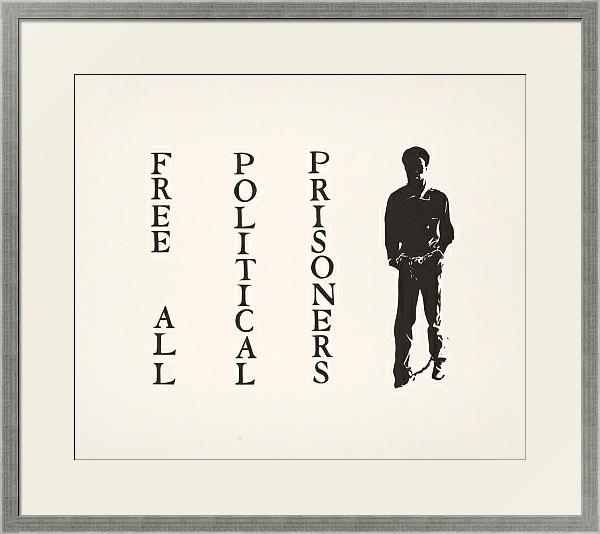 Постер Free all political prisoners. с типом исполнения Под стеклом в багетной раме 1727.2510