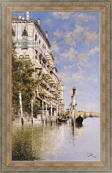 Постер Along the Grand Canal с типом исполнения На холсте в раме в багетной раме 484.M48.310