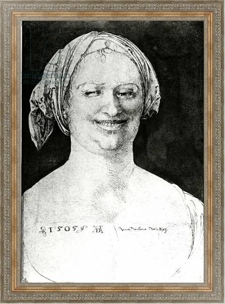 Постер Portrait of a peasant woman, 1505 с типом исполнения На холсте в раме в багетной раме 484.M48.310