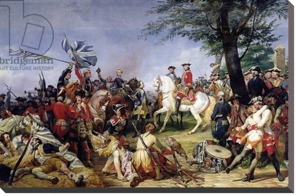 Постер The Battle of Fontenoy, 11th May 1745, 1828 с типом исполнения На холсте без рамы