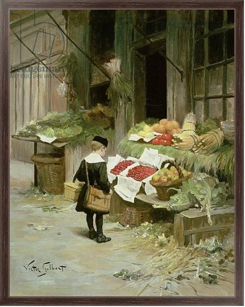 Постер Little Boy at the Market с типом исполнения На холсте в раме в багетной раме 221-02