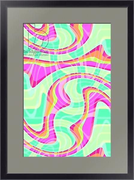Постер Crazy Waves с типом исполнения Под стеклом в багетной раме 221-01