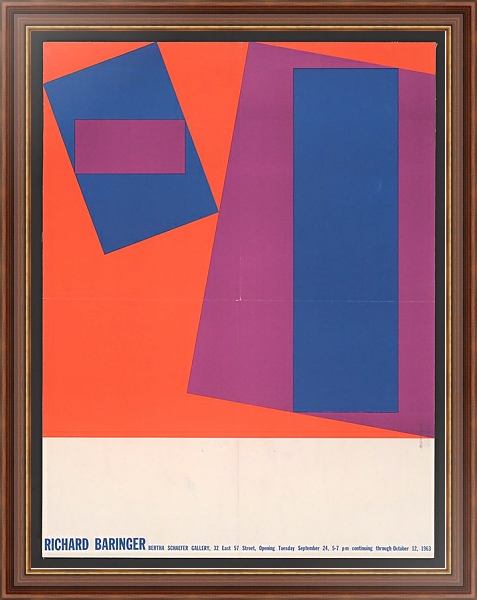 Постер Richard Baringer. Bertha Schaefer Gallery. с типом исполнения На холсте в раме в багетной раме 35-M719P-83